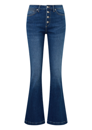 Dżinsy Reena / slim fit / wysoki stan / rozszerzana nogawka