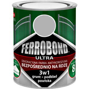 Farba antykorozyjna FERROBOND ULTRA połysk srebrny RAL 9006 0,7 l