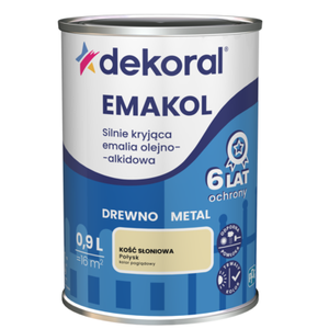 Emalia olejno-alkidowa EMAKOL Kość słoniowa 0,9 l Dekoral