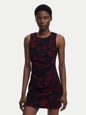 Desigual Sukienka koktajlowa Petofrunce 25WWVW20 Bordowy Slim Fit