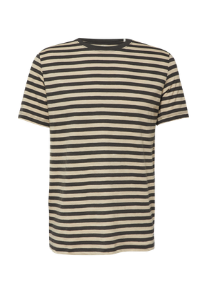 T-shirt w paski z fakturą przędzy płomieniowej