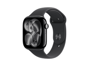 Smartwatch APPLE Watch Series 11 GPS, koperta 46mm z aluminium w kolorze onyksu, pasek sportowy czarnym - rozmiar S/M MEUW4MP/A