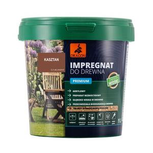 Impregnat akrylowy do drewna PREMIUM 1 l kasztan Dragon