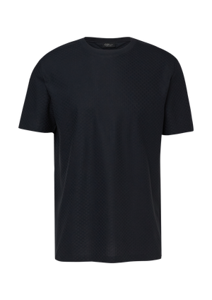 T-shirt z teksturowanego, cienkiego dżerseju