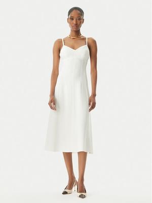 Elisabetta Franchi Sukienka koktajlowa AB74852E2 360 Biały Regular Fit