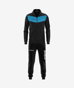 GIVOVA dres sportowy męski komplet bluza i spodnie Triacetato czarny/niebieski (2XL)