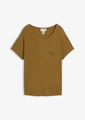 T-shirt z miękkiej mieszanki wiskozy