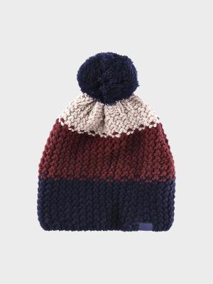 4F czapka bawełniania dziecięca z pomponem M432 czerwona (one size)