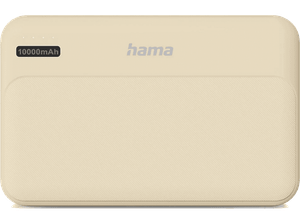 Powerbank HAMA Power Pack Pocket 10 10000 mAh 2x USB-A Piaskowy