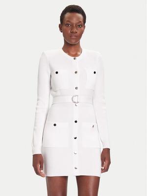 Liu Jo Sukienka dzianinowa MF5371 MS99E Biały Slim Fit