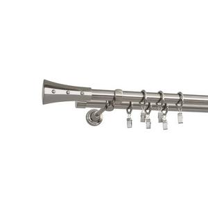 Karnisz Santiago II 160 cm efekt stali nierdzewnej 19 mm Bojanek