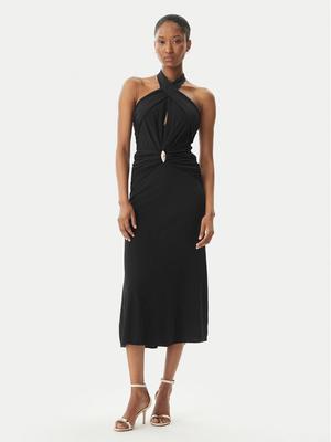 Elisabetta Franchi Sukienka koktajlowa AB-719-52E2-V560 Czarny Regular Fit
