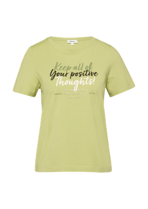 T-shirt z miękkiej mieszanki bawełnianej z artystycznym nadrukiem