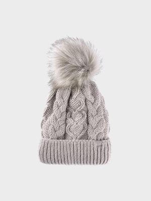 4F czapka zimowa dziecięca z pomponem 4FJWAW24ACAPF421 beżowa (one size)