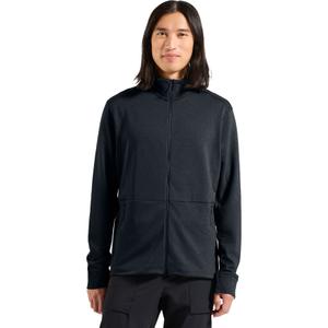 Bluza bez kaptura rozpinana Odlo Mid layer full zip GRID FLEECE czarna (M)