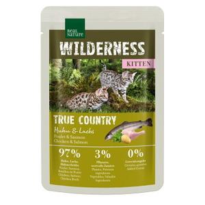 REAL NATURE WILDERNESS karma mokra kot, kitten, True Country, kurczak i łosoś 12x85 g