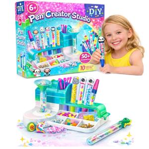 FABRYKA DŁUGOPISÓW ZESTAW KREATYWNY DIY Pen Creator Studio + 50 Akcesoriów