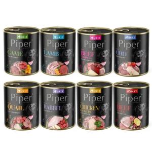 PIPER Mokra karma dla psa Mix smaków 24x800g