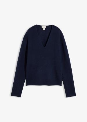 Sweter z dekoltem w serek