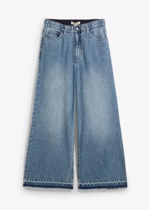 Dżinsy Wide Leg, high waist, cropped