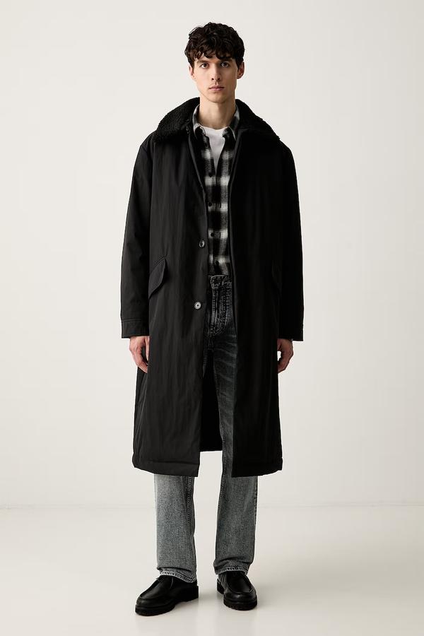 AllSaints płaszcz męski z bawełną