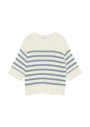 Sweter z krótkim rękawem w paski