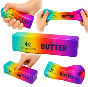 GNIOTEK ANTYSTRESOWY SQUISHY MASEŁKO KOLOROWY MASŁO SLOW RISING BUTTER