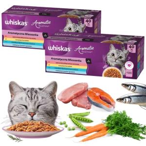 Whiskas AROMATIC saszetki dla kota w sosie 80x 85g