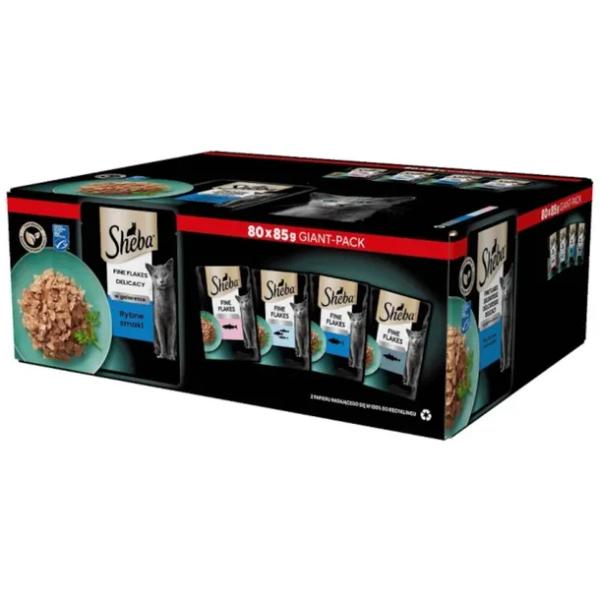 Karma dla kota SHEBA Rybne smaki w galaretce Saszetki 80x85g