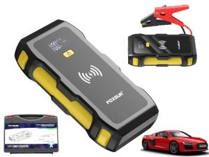 Mocny Jump Starter BOOSTER Rozruch PowerBank Ładowarka QI 39800 mAh FJS800