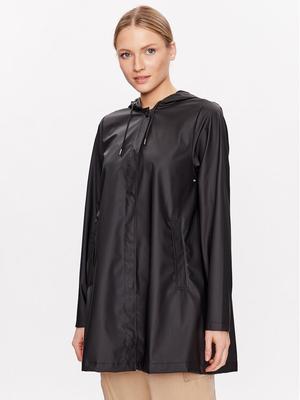 Rains Kurtka przeciwdeszczowa 18050 Czarny Regular Fit