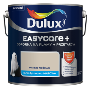 Farba tytanowa Dulux EasyCare+ Plamy+Przetarcia Zawsze Beżowy 2,5 l