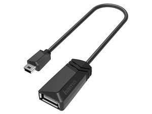 Adapter OTG HAMA Mini USB B WT. - A GN. 2.0