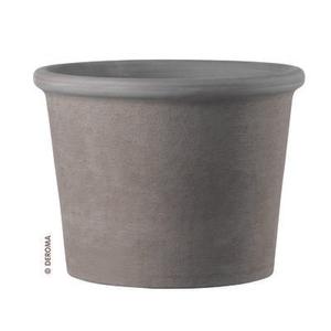 Doniczka ceramiczna Cilindro Bordato Primitivo GRAFITE 28 cm