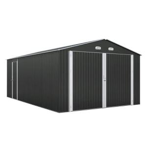 Garaż metalowy blaszany antracyt 602x386x254 cm narzędziownia 23m2 blaszak