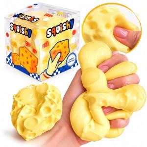 DUŻY XL gniotek ser 6 cm z wazeliną WAZELINOWY SER squishy antystresowy