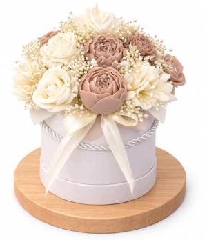 Flower Box Świece Sojowe Wieczny Bukiet Prezent Urodziny Imieniny