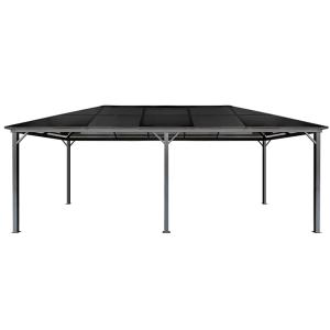 Pawilon ogrodowy 3x6m Altana metalowa pergola szara poliwęglanowy dach 18m2