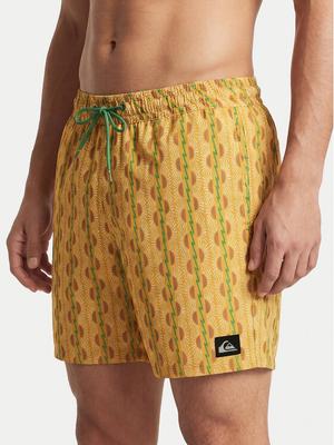Quiksilver Szorty kąpielowe Stretch Printed Volley 16 EQYJV04217 Żółty Regular Fit