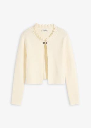 Sweter rozpinany w ludowym stylu
