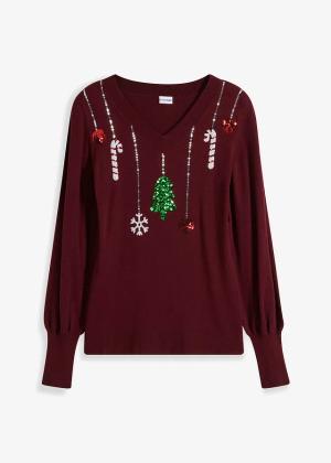 Sweter z cienkiej dzianiny z miękkiej mieszanki wiskozy