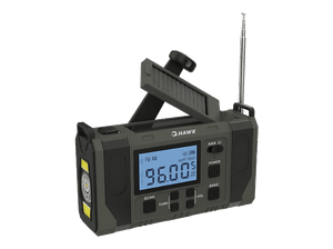 Radio solarne dynamo na korbkę HAWK Expedition R20 HWRDI420GN Szary