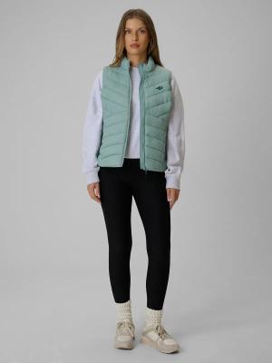4F Kamizelka puchowa pikowana damska F371 CITY JACKETS zielona (M)