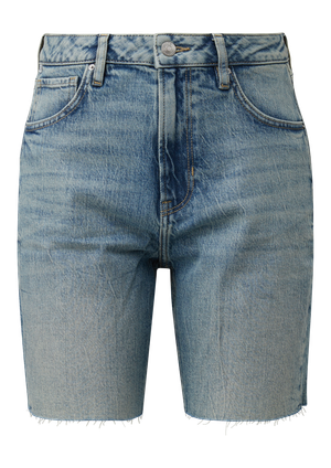 Spodenki mom jeans / luźny krój / wysoki stan