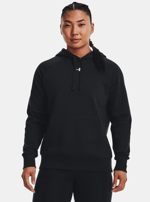 UNDER ARMOUR bluza dresowa damska z kapturem Rival Fleece czarna (M)