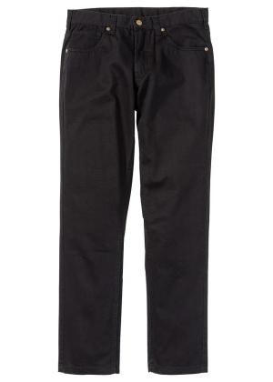 Spodnie regular fit z bawełnianego diagonalu, straight