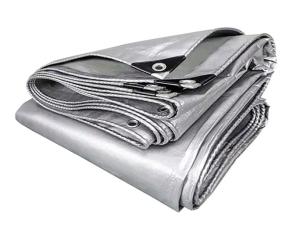 PLANDEKA PLANDEKI 4x8m SREBRNA 120G MOCNE OKRYCIE PŁACHTA SUPER GRUBA