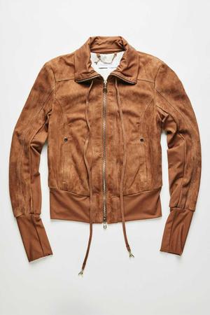 Zamszowa kurtka typu blouson
