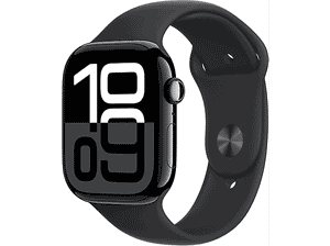 Smartwatch APPLE Watch Series 10 GPS Koperta 46mm z aluminium w kolorze onyksu paskiem sportowym M/L czarnym MWWQ3ET/A