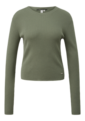 Sweter z prążkowanej mieszanki wiskozy